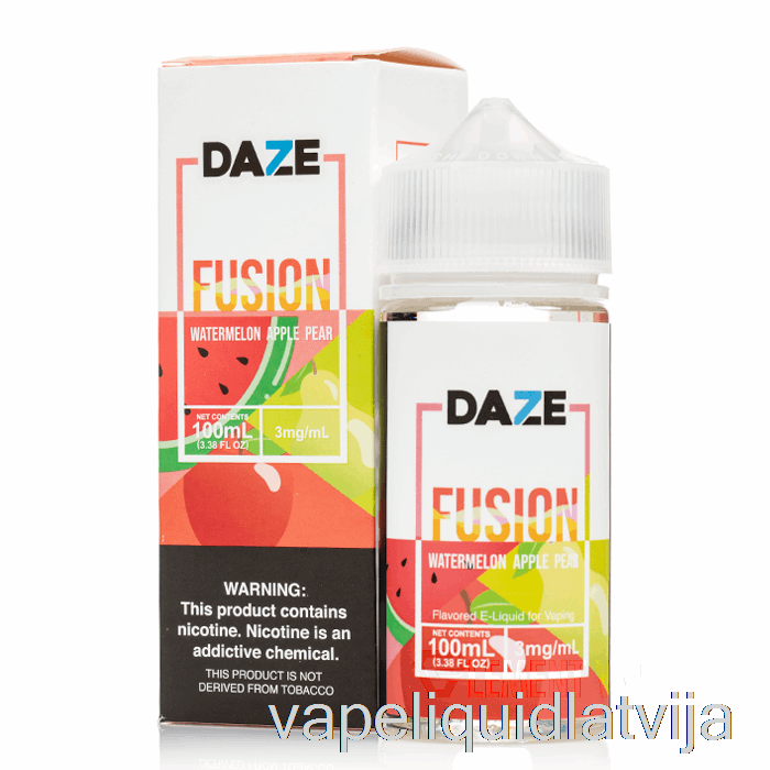 Arbūzs ābolu Bumbieris - 7 Daze Fusion - 100ml 0mg Vape šķidrums